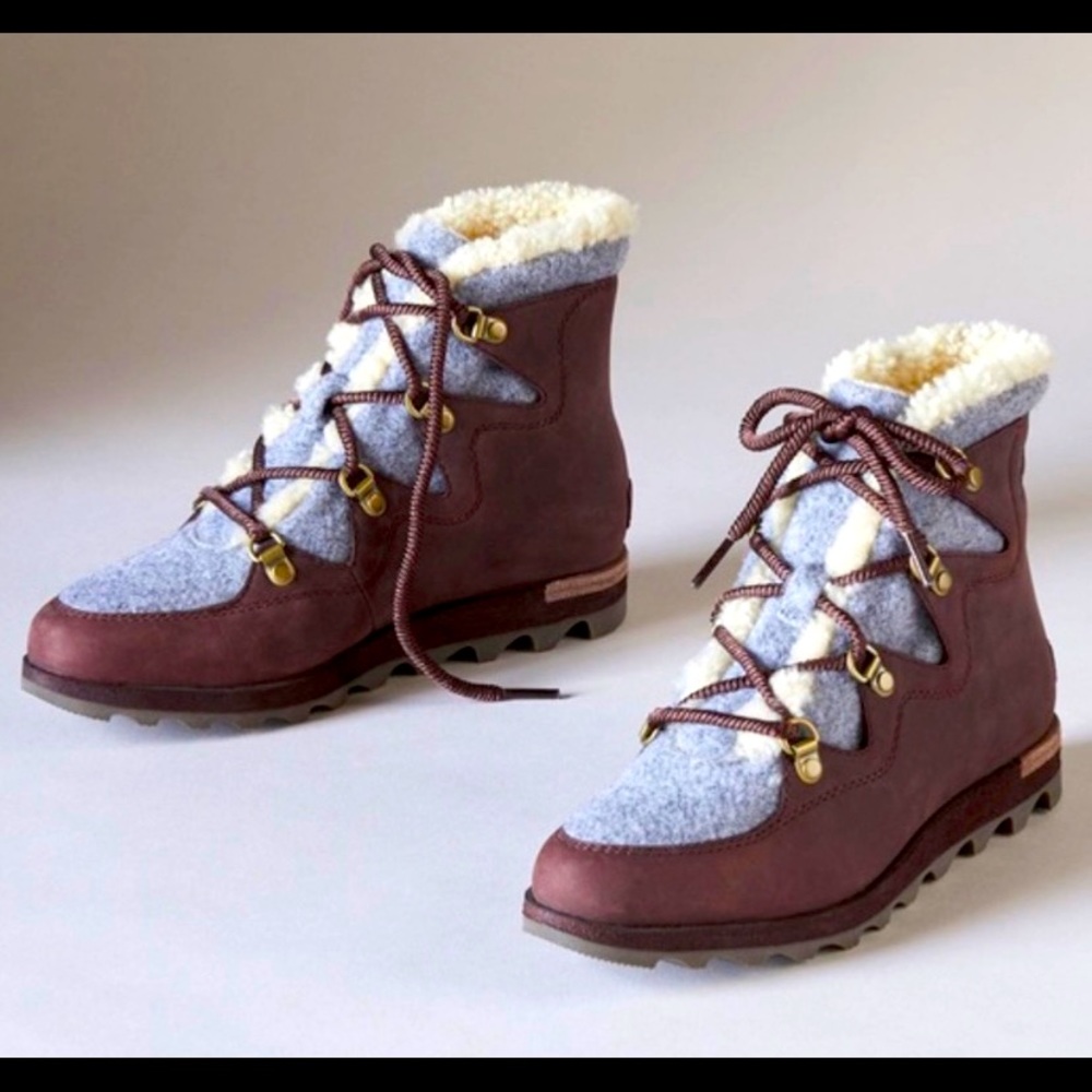 Sorel Sneakchic Shearling & Leather Alpine Boots